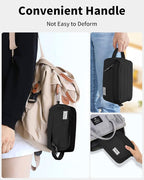 Sooez Big Capacity Pencil Case, Upgraded Canvas Pencil Pouch Large Pencil Bag Organizer, Separate Compartments Easy Grip Handle, Aesthetic Supply for School Teens Adults, Black Pen Case