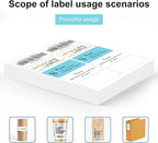 Methdic Shipping Labels 2"×4" 1000 Labels Sticker Paper for Laser/Ink Jet Printer Mailing Labels 8.5"×11" White 10 per Sheet