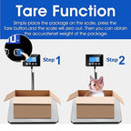 Luggage Scale 440lb Digital Shipping Scale with 0.35oz Accuracy, Tare/Hold, USB & Battery, Portable Postal Package Scale for Travel, Home, Office