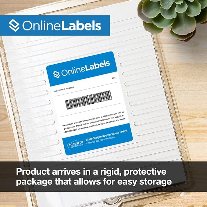 8.5 x 5.5 Half-Sheet Shipping Labels - Permanent, White Matte - for FBA, FedEx, UPS - Pack of 500 Labels, 250 Sheets - Inkjet/Laser Printers - Online Labels