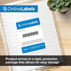 4 x 3.33 Rectangle Shipping Labels - Permanent, White Matte - Wine, Pallet Labels - 6-Up - Pack of 3,000 Labels, 500 Sheets - Inkjet/Laser Printers - Online Labels