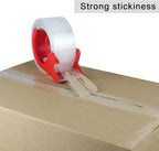 BOMEI PACK Silent Packing Tape, 2.4Mil x 1.88” x 110yds, Heavy Duty Clear Packaging Tape for Moving Boxes, 6 Rolls