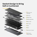 LOFREE Flow Low Profile Mechanical Keyboard, 100 Keys Rechargeable Wireless Keyboards with Bluetooth and Wired Connection for Windows, Mac OS/Black Phantom Tactile Switches