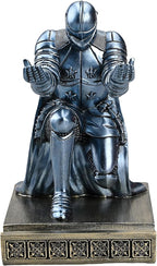 Windbreaker Soldier Knight Pen Holder Personalized Desk Accessory, Mobile Phone & Gaming Controller Holder, Device Stand Gift for Medieval Enthusiasts (Blue)