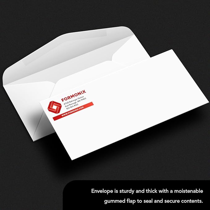 Customize Your #14 Business Envelopes - Upload Your Full Color Logo and Return Address - Custom Professionally Printed Bright White Wove Envelopes, Strong Gummed Flap - Thick and Sturdy - 50 Envelopes