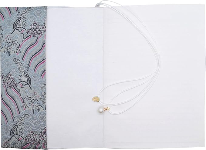 BLBMH A5 Book Covers with Bookmarks Adjustable Fabric Paperbacks Book Cover for Privacy Hardcover Softcover Novels Notebook Protector Fit for 5.5x8.3 inch - Chinese Grey