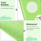 Poly Bubble Mailers 4x8 Padded Envelopes #000 50pcs, Self Seal Shipping Envelopes Padded Packaging for Small Business (Light Green)