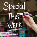 White Liquid Chalk Markers Set (8 Pack), 6mm Reversible Thick & Chisel Tip, Wet Erase Paint Pens for Non Porous Blackboard Chalkboard, Car Glass Windows, School Business Supplies