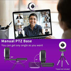 Angetube Streaming Webcam 1080P with Ring Light - HD Web Camera with Digital Zoom Autofocus for Computer PC Laptop Mac 962 USB Web Cam for Gaming Xbox Google Meet