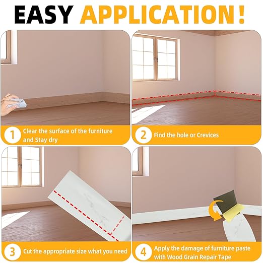 GSCIT Club Wood Grain Repair Tape, 2.4 inch X 50ft Self Adhesive Marble Grain Repair Patch for Tables, Chairs, Baseboards, Doors, Windows, Floors, Handicraft DIY.