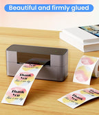 2 Inch Round Thermal Labels, 500PCS Color Thermal Sticker Label, Self-Adhesive Stickers for Small Business Supplies, DIY, Name Tag, Compatible with All Shipping Label Printer, 500 Labels/Roll