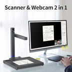 CZUR Shine Surface Pro Professional Document Scanner, 16MP Document Camera + 2MP Webcam+ Working Surface, A3 Book Scanner for Computer/Laptop, 180+ Languages OCR, Fast Scan 1s/Page, for PC/Mac