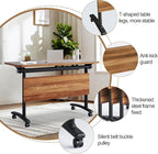 Conference Room Table with Flip-Top Design for Dynamic Meetings, Business Table Computer Desk with Heavy-Duty Frame,Foldable Seminar Meeting Tables for Home Office (6, C, 61IN)