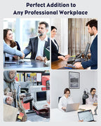 Uniclife 2 Pack Acrylic Business Card Holder for Desk 2 Tiers 4 Slots Clear Business Card Display Stand for Men & Women Desktop Business Card Organizer Card Stand for Office Home, 240 Card Capacity