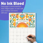 S&O Desert Garden Wall Calendar from July 2025-Dec 2026 - Tear-Off Monthly Calendar - 18 Month Academic Wall Planner - Hanging Organizer to Track Anniversaries & Appointments - 13.5"x10.5”in