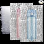 50Pcs Clear Bubble Out Bags, 10”x14” Bubble Pouches Bags for Shipping, Double Wall Bubble Cushioning Wrap Bags for Moving Packaging Storage Fragile China Dishes Electronic Item-Large Bubble Pouches