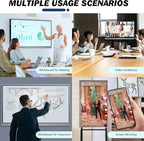 SELFIE CAT 55'' Large Smart Digital Whiteboard for Office Classroom, Interactive Smart Board White Board for Electronic Presentation Meeting, Touchscreen Boards on Classroom Office Video Conference