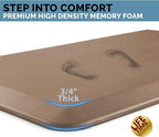 ComfiLife Anti Fatigue Floor Mat – 3/4 Inch Thick Kitchen Mats for Floor, Standing Desk Mat, Kitchen Rug – Comfort at Home, Office – Durable – Stain Resistant – Non-Slip Bottom (24" x 70", Beige)