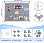 Felt Bulletin Board 24x18inches Photo Picture Display Board Wall Hanging Notice Board with Push Pins