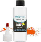 MaxMark Premium Refill Ink for self Inking Stamps and Stamp Pads, Orange Color - 4 oz.