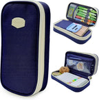 Large Capacity Pencil Case - Durable Zipper Aesthetic Pen Pouch, Big Storage Organizer for School, Office & Travel - Waterproof & Multi-Use (Blue)