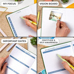 Clever Fox Planner 2nd Edition – Colorful Weekly & Monthly Goal Planner, Time Management & Productivity Organizer, Undated, A5 (Forest Green)