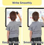 VUSIGN Monthly Dry Erase Calendar Whiteboard for Wall, 16" X 12" Double-Sided Board, Hanging Whiteboard Dry Erase for Office, Desk, Kitchen, Dorm, Black