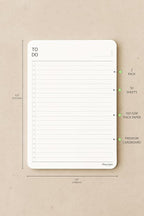 To Do List Notepad – (2 Pack, 50 Sheets Each) A5 Size (8.3"x5.8") Premium Thick Paper With Cardboard Back Support, Undated Daily Planner Notepad, Daily To Do List Notebook, Ruled Pages, Checkboxes, Deadline Column.