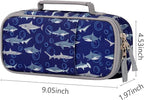 Choco Mocha Shark Pencil Case for Boys, Soft Pencil Case Kids Pencils Pouch for Kindergarten Boys, Blue