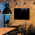 Glass Magnetic Black Board - 48 x36 Inches Frameless Dry Erase Blackboard for Wall, Wall Mounted Glass Board, Writing Board for Office, Meetings and Schools