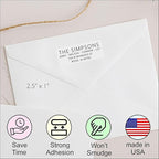 White Address Labels for Business - Personalized Return Address Labels, Custom Mailing Labels, Shipping Stickers for Envelopes and Packages (Sans Serif Font)