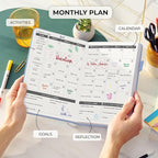 Clever Fox Daily Planner – Undated Planning Notebook with Hourly Schedule & To-Do List – Personal Day Task & Work Organizer, 6 Months (Periwinkle)