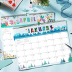 2026 Calendar - 2026 Wall Calendar, Jan. 2026 - Dec. 2026, 14.6'' x 11.4", 12 Months Hanging Monthly Calendar 2026, Holidays, Large Block, Twin-Wire Binding- 12 Different Themes