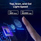 ANVIZ Time Clocks for Employees Small Business - CX2 Fingerprint Biometric Clock in and Out Machine - Forever Free Cloud Software, White