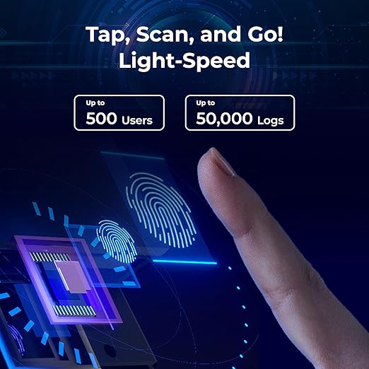 ANVIZ Time Clocks for Employees Small Business - CX2 Fingerprint Biometric Clock in and Out Machine - Forever Free Cloud Software, White