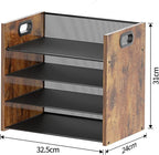 Wood Desk Organizer - 4-Tier Desktop File Organizer, Wooden Paper Organizer, Office Desk Organizer for Papers, Mail, Notebooks, Stationery