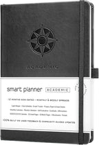 Academic Planner - Daily, Weekly, and Monthly Scheduling - 8.3 x 5.8 Inches - Undated Student Planner for Maximizing Focus and Productivity - 2020-2021 Reference Calendars (Black)