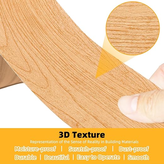 GSCIT Club Maple Wallpaper, 15.7 inch X 25ft Self Adhesive Wood Grain Repair Tape Patch for Tables, Chairs, Baseboards, Doors, Windows, Floors, Handicraft DIY.