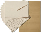 Tuhangcc Stationery Writing Paper and Envelopes Set with Jute Rope 4 X 6 for Writing Letter, (20 Best Paper with 10 Heavyweight envelopes),by Better Gift Office Products (Ivory White)
