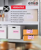 enKo [6 Rolls, 1800 Direct Thermal Labels] Pink Colored Compatible for Dymo 30256 Label (2-5/16 x 4") Use with Dymo, Rollo Thermal Printer as Shipping & Mailing Labels