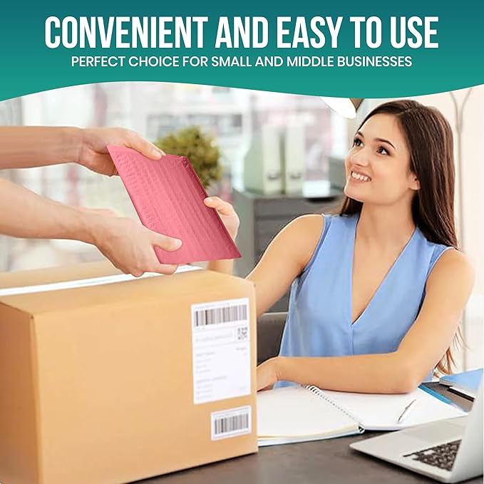Levex - #0 6" x 10" [10 Pack] Pink Poly Bubble Mailers, Padded Envelope Mailers, Packing Envelope & Mailing Bags for Shipping