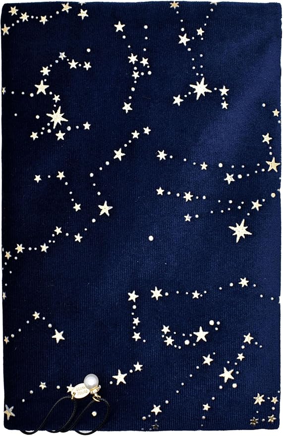 BLBMH Book Covers for Paperbacks Handmade Bookcover Fit for 5.5x8.5 inch Adjustable Fabric Softcover Protector for Women Book Lovers Gifts - Velvet Blue 8.5in