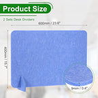 PATIKIL Desk Divider, 2 Set 24 x 16 Inch Acoustic Freestanding Desk Divider Desk Privacy Panel with 4 Pcs Support Feet for Library Office Workstation, Blue