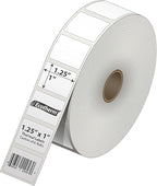 1.25" x 1" Thermal Labels | 6 Rolls | 14040 Labels | fits Zebra, Godex, Arkscan, iDPRT, Offnova Thermal Label Printers and More | Blank White Adhesive Stickers by Ecotherm