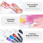 Ospelelf Undated Dry Erase Calendar for Wall 12 Month Large Laminated 2025 Calendar 36.6'' x 48'' Yearly Monthly Family Calendar