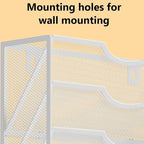 Kuntine.B Wall File Organizer Office Hanging Magazine Holder Wall File Organizer for Office Home (White, 5 Tier)