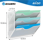 3 Tier Hanging Wall File Organizer, Mesh Mail Paper Orgnization Hanging File Folder Holder for Home Office, White