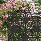 NicBex Room Divider 1 Panel Room Dividers with Flowers Pattern Design Partition Room Dividers and Metal Privacy Screens Wall Divider for Outdoor, Room Separation,48.31" W x 15.75" D x 70.75" H, Black