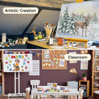 12 Pack Trifold Poster Board, 36x48 Inches White Presentation Board, Portable Display Board for Science Fair, School DIY Project and Business Exhibitions