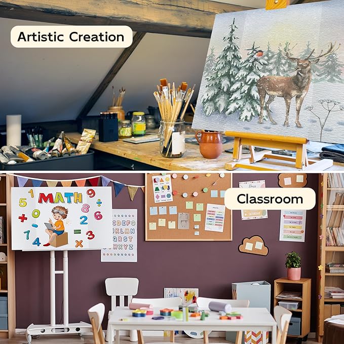 4 Pack Trifold Poster Board, 36x48 Inches White Presentation Board, Portable Display Board for Science Fair, School DIY Project and Business Exhibitions